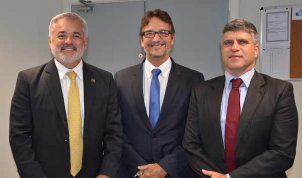 O presidente da Cpip, Paulo Parente Marques Mendes; e os desembargadores  Alexandre Teixeira de Freitas e Antonio Cesar Dahia 